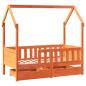Preview: Kinderbett mit Schubladen 70x140 cm Massivholz Kiefer