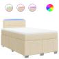 Preview: Boxspringbett mit Matratze Creme 120x190 cm Stoff