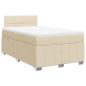 Preview: Boxspringbett mit Matratze Creme 120x190 cm Stoff