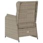 Preview: Gartensessel mit Kissen 2 Stk. Verstellbar Hellgrau Poly Rattan