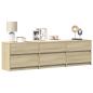 Preview: ARDEBO.de - TV-Schrank mit LED-Beleuchtung Sonoma-Eiche 180x34x50 cm