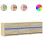 Preview: TV-Schrank mit LED-Beleuchtung Sonoma-Eiche 180x34x50 cm