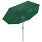 Preview: Sonnenschirm mit Aluminium-Mast 3-lagig Grün 3 m