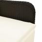 Preview: 7-tlg. Garten-Bistro-Set mit Kissen Schwarz Poly Rattan