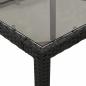 Preview: 7-tlg. Garten-Bistro-Set mit Kissen Schwarz Poly Rattan