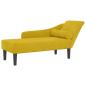 Preview: Chaiselongue mit Kissen Gelb Samt