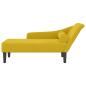 Preview: Chaiselongue mit Kissen Gelb Samt