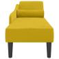 Preview: Chaiselongue mit Kissen Gelb Samt