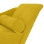 Preview: Chaiselongue mit Kissen Gelb Samt