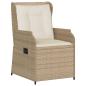 Preview: 5-tlg. Garten-Lounge-Set mit Kissen Beige Poly Rattan
