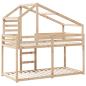 Preview: Etagenbett ohne Matratze 90x200 cm Massivholz Kiefer