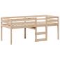 Preview: Hochbett mit Dach 75x190 cm Massivholz Kiefer
