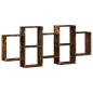 Preview: Wandregal R?uchereiche 159x18x65 cm Holzwerkstoff