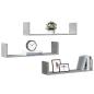 Preview: Wandregale 3 Stk. Betongrau 80x18x18 cm Holzwerkstoff