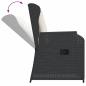 Preview: 3-tlg. Garten-Lounge-Set mit Kissen Schwarz Poly Rattan