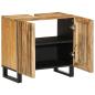 Preview: Waschbeckenunterschrank 62x34x58 cm Raues Massives Mangoholz