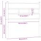 Preview: Ersatz-Kopfteil Braun Eichen-Optik 75 cm Stahl und Holzwerkstoff