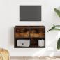 Preview: ARDEBO.de - TV-Schrank Räuchereiche 60x31x39,5 cm Holzwerkstoff und Metall