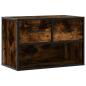 Preview: TV-Schrank Räuchereiche 60x31x39,5 cm Holzwerkstoff und Metall