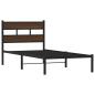 Preview: Bettgestell ohne Matratze mit Kopfteil Braun Eiche 80x200 cm