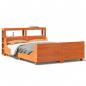 Preview: Massivholzbett ohne Matratze Wachsbraun 160x200 Kiefernholz