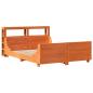 Preview: Massivholzbett ohne Matratze Wachsbraun 160x200 Kiefernholz