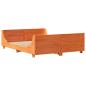 Preview: Massivholzbett ohne Matratze Wachsbraun 160x200 Kiefernholz