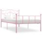 Preview: ARDEBO.de - Bettgestell Rosa Metall 90×200 cm