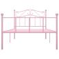 Preview: Bettgestell Rosa Metall 90×200 cm