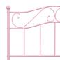 Preview: Bettgestell Rosa Metall 90×200 cm