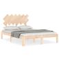 Preview: Bettgestell ohne Matratze Klein Doppelbett Massivholz Kiefer