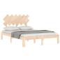 Preview: Bettgestell ohne Matratze Klein Doppelbett Massivholz Kiefer