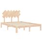 Preview: Bettgestell ohne Matratze Klein Doppelbett Massivholz Kiefer