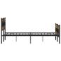 Preview: Metallbett ohne Matratze Räuchereiche 183x213 cm