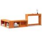 Preview: Nachttisch mit Schreibtisch Wachsbraun 232x112x75 cm Massivholz