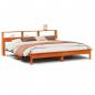 Preview: Massivholzbett ohne Matratze Wachsbraun 200x200 Kiefernholz