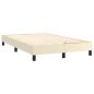Preview: Boxspringbett mit Matratze & LED Creme 120x200 cm Kunstleder