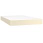 Preview: Boxspringbett mit Matratze & LED Creme 120x200 cm Kunstleder