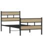 Preview: Metallbett ohne Matratze Sonoma-Eiche 107x203 cm