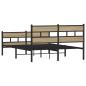 Preview: Metallbett ohne Matratze Sonoma-Eiche 140x200 cm