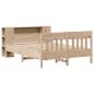 Preview: Massivholzbett mit Regal ohne Matratze 135x190 cm Kiefer