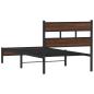 Preview: Bettgestell ohne Matratze Braun Eiche 90x200 cm Holzwerkstoff