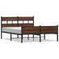 Preview: Bettgestell ohne Matratze Braun Eiche 137x190 cm Holzwerkstoff