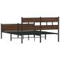 Preview: Bettgestell ohne Matratze Braun Eiche 137x190 cm Holzwerkstoff