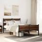 Preview: ARDEBO.de - Bettgestell ohne Matratze Braun Eiche 120x190 cm Holzwerkstoff