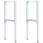 Preview: Werkbank 80x60x(73-99,5) cm Massivholz Akazie Rechteckig