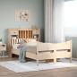 Preview: ARDEBO.de - Massivholzbett ohne Matratze 135x190 cm Kiefernholz
