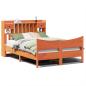 Preview: Massivholzbett ohne Matratze Wachsbraun 160x200 Kiefernholz
