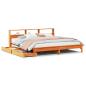 Preview: Massivholzbett mit Regal ohne Matratze Wachsbraun 180x200 cm