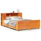 Preview: Massivholzbett ohne Matratze Wachsbraun 135x190 cm Kiefernholz